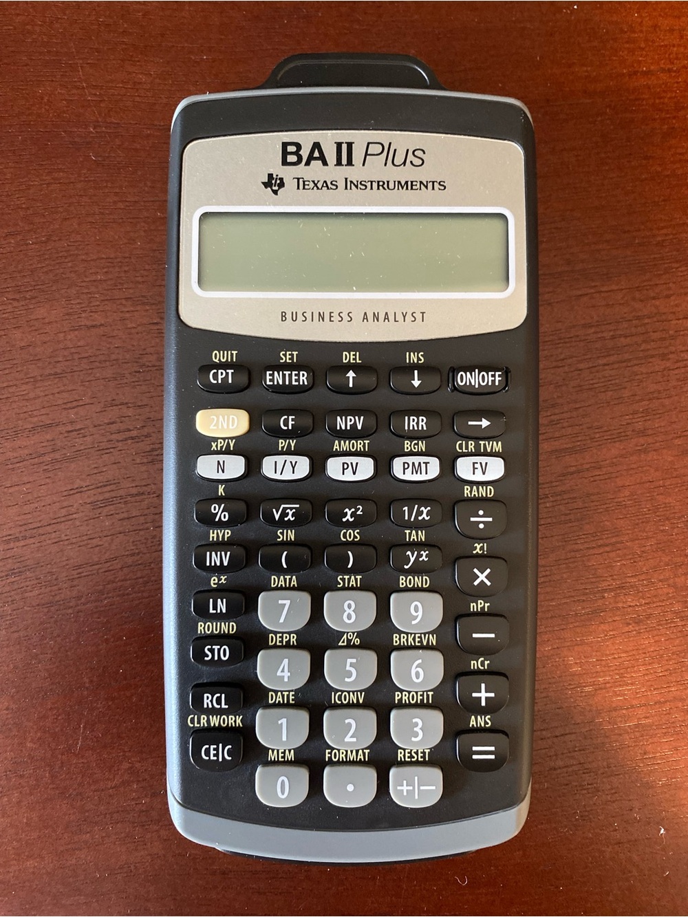 Texas Instruments BA II Plus Financial Calculator - Black, Gray